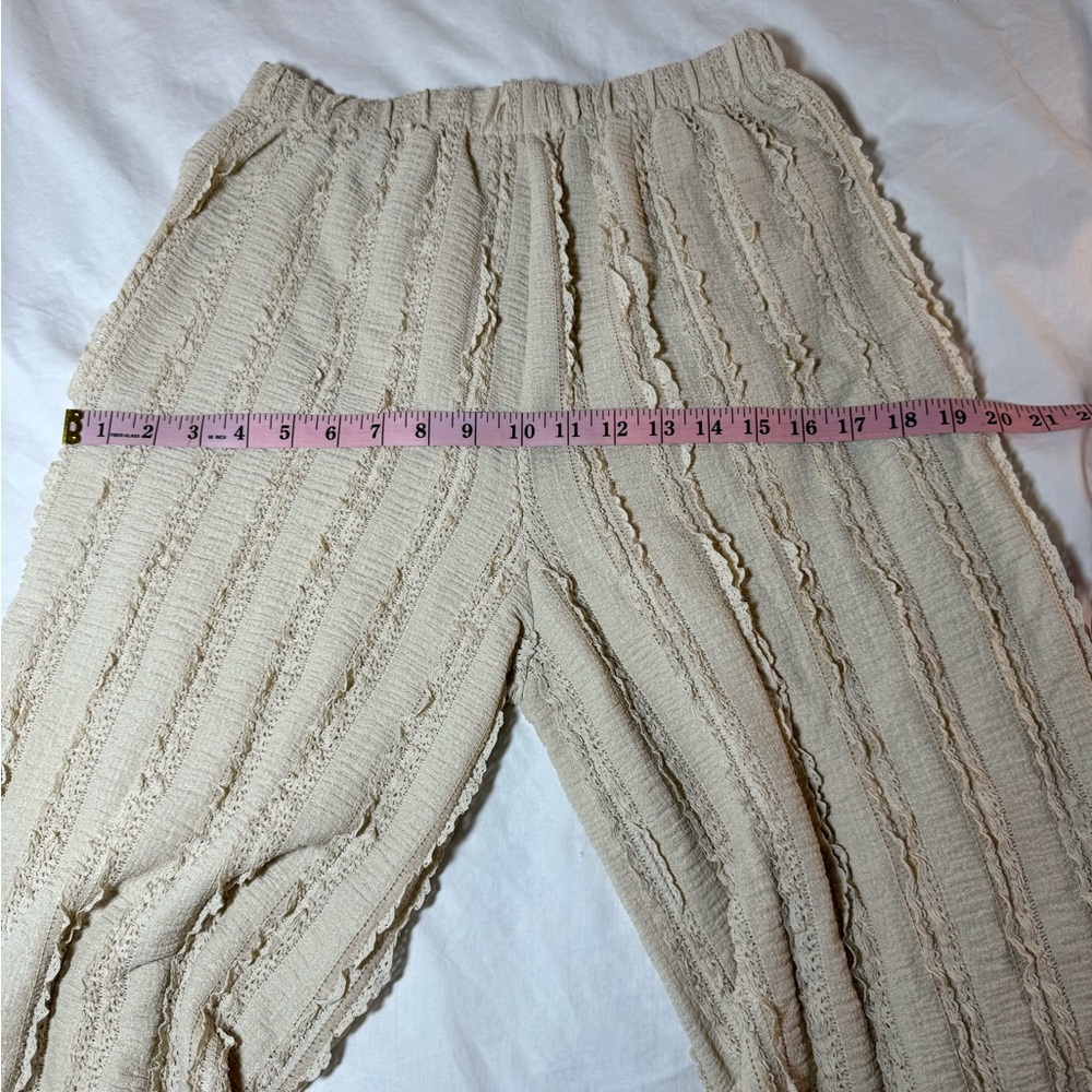 Women's Cream Textured Pants & Top Set - Picture 11 of 13